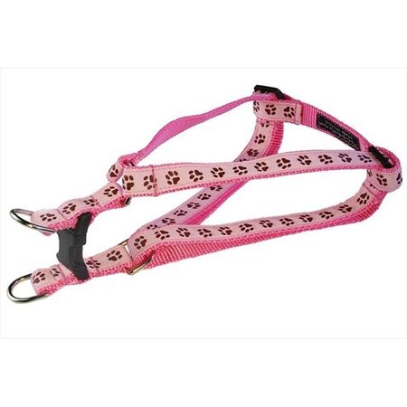 FLY FREE ZONE,INC. PUPPY PAWS-LT. PINK-CHOC.2-H Puppy Paws Dog Harness; Pink & Brown - Small FL511893